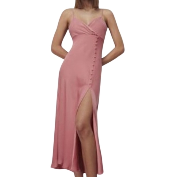 Zara Maxi Party Dress Size Medium in Dusty Pink Size  Medium - Picture 1 of 13